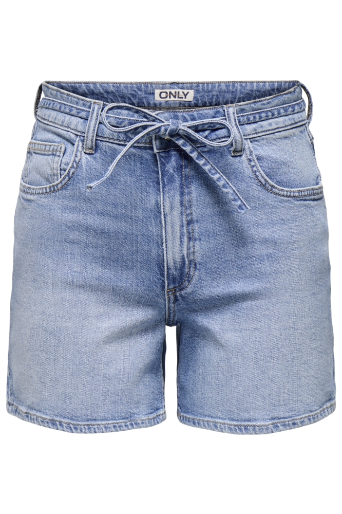 ONLGIANNA MW BELTED SHORTS AZG DNM 15340706 LIGHT BLUE DENIM